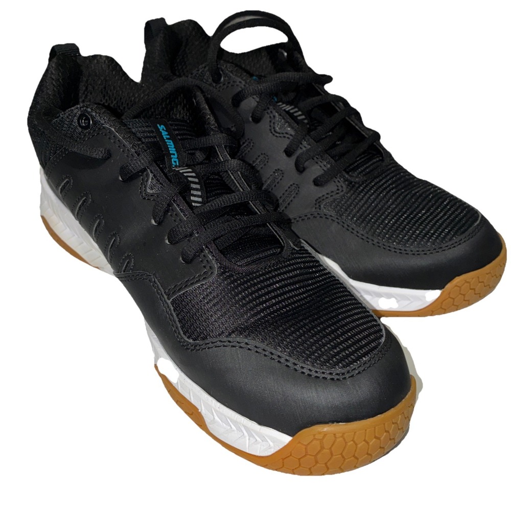Salming Rival 2- Men's Squash Shoes Black Up- Padel Tennis Racquetball Gym Sz9.5